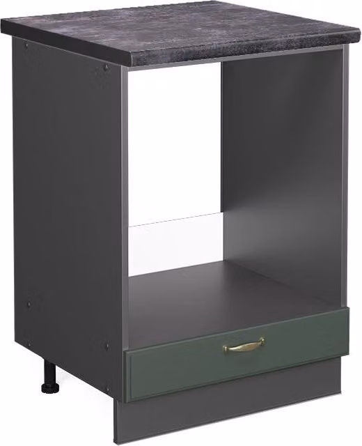Mobile per forno da incasso Vicco Fame-Line stile rustico Verde-oro e Antracite L: 60 cm, H: 82 cm, P: 55,5 cm