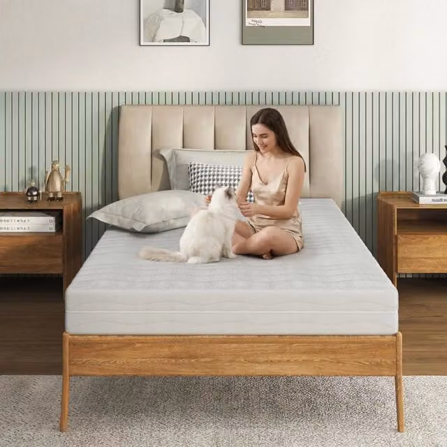Materasso ergonomico WISHDOR in schiuma reflex bianca con rivestimento traspirabile sfoderabile L/P: 140 x 200 cm