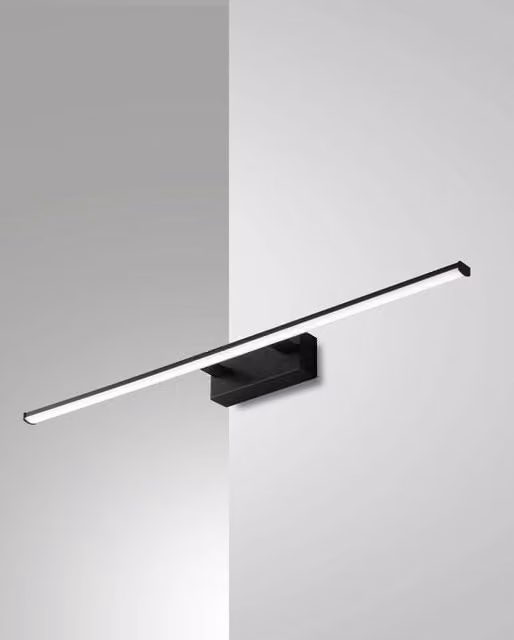 Nala Lampada da Parete LED Fabas Colore Nero, Design Minimalista Up/Down, 15W, 1850lm, 3000K, IP44 in Metallo e Plastica per Bagno e Corridoio