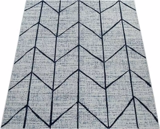 Tappeto Katrina bianco per interni ed esterni, stile etnico e scandinavo, L: 230 cm x P: 160 cm