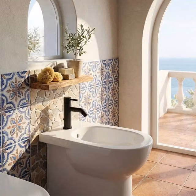 Miscelatore per bidet SINED modello Levante in acciaio inox 316L nero opaco