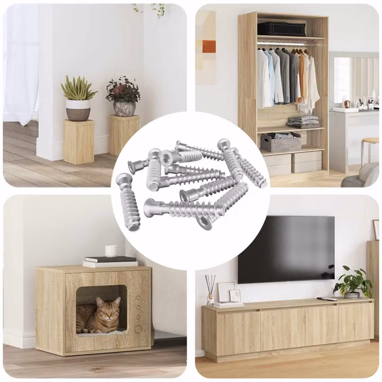 Set di 2900 viti a testa cilindrica con esagono vidaXL in acciaio zincato argento