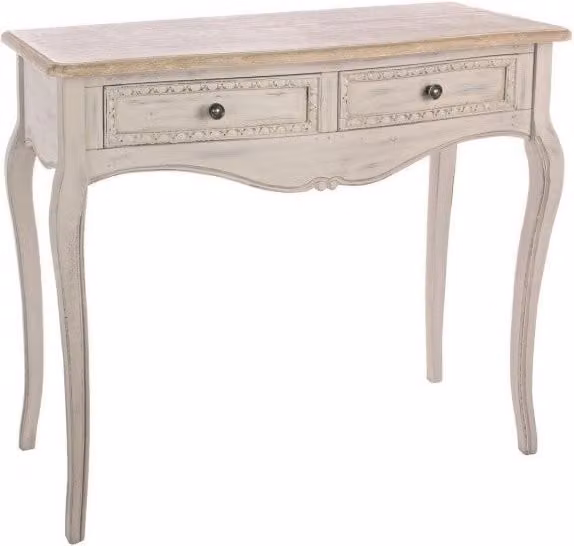 Consolle Clarisse con 2 Cassetti in Legno e MDF Bianca di GIORDANOSHOP L/P/H: 80 x 40 x 90 cm