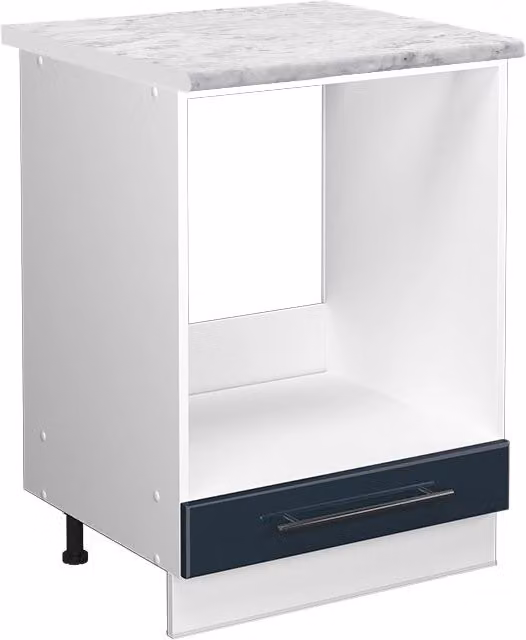 Mobile per forno da incasso Vicco Fame-Line Blu scuro lucido e Bianco, L: 60 cm, H: 82 cm