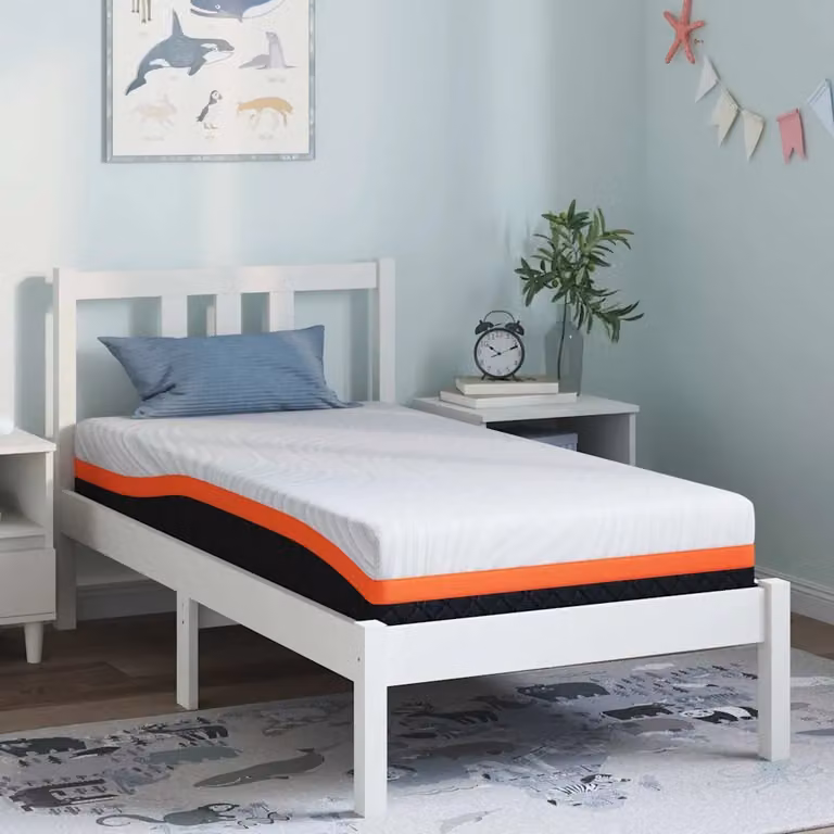 Materasso vidaXL in gel con tessuto bianco e nero, L 160 x P 80 cm