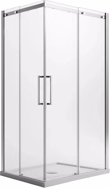 Box Doccia Rettangolare IDRALITE Prime Corner con Vetro Trasparente da 8mm e Trattamento EasyClean, L: 120 cm, P: 100 cm, H: 198 cm, Apertura Scorrevole, Destra