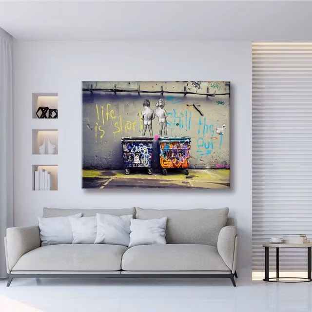 Quadro Canvas Contemporaneo Astratto Signorbit Multicolore L: 140 cm, H: 100 cm