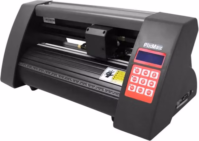 PixMax Taglierina per vinile da 36 cm con software SignCut Pro e 3 lame incluse, colore nero, compatibile con Mac OS X e Windows