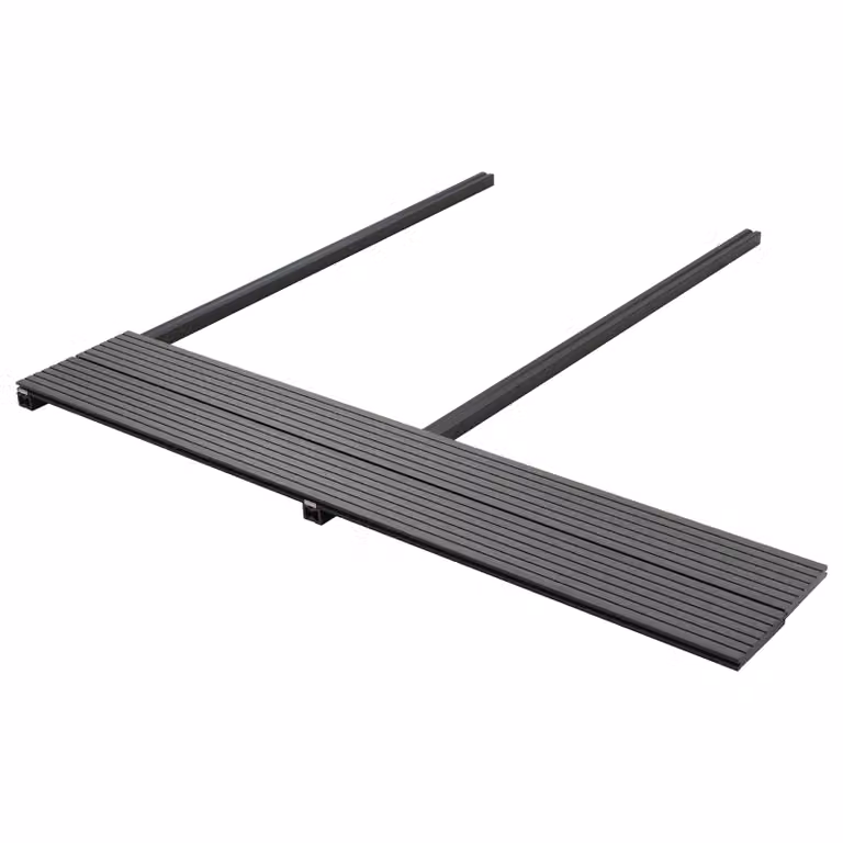 Set di 90 piastrelle per pavimento da deck vidaXL in WPC colore grigio antracite
