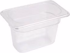 Bacinella per alimenti Cambro Mod. 1/9 in plastica trasparente con capacità 570 ml 92CW135
