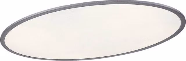 Plafoniera LED Rabalux Taleb ovale bianca e argento con telecomando e regolazione intensità, 40W, L: 60 cm