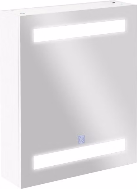 Mobile da bagno moderno HOMCOM con specchio e luci LED, bianco, L: 60 cm, P: 50 cm, H: 15 cm