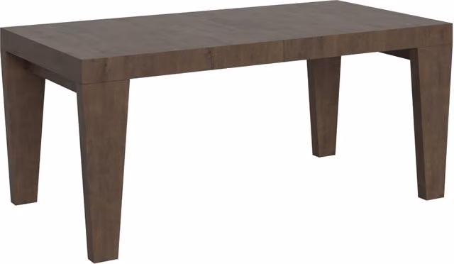 Tavolo allungabile moderno Pimbo colore noce con piano in laminato MDF L/P/H: 90 x 180/440 cm