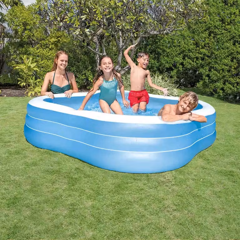 Piscina Gonfiabile Intex Swim Center Beach Wave Blu L/P/H: 229 x 229 x 56 cm
