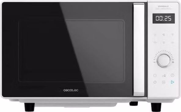 Microonde Cecotec GrandHeat 2500 Flatbed senza piatto con tecnologia combinata e controllo touch, Bianco