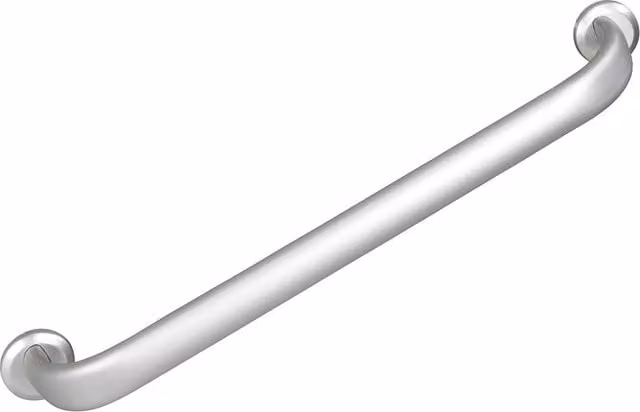 Maniglione da parete Wenko Premium in alluminio cromato argento con impugnatura antiscivivolo, Lunghezza: 63 cm