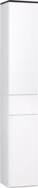 Mobile Bagno a Colonna kleankin con Ripiano Regolabile, 2 Ripiani Chiusi e Cassetto, Bianco, L/P/H: 30 x 28 x 180 cm