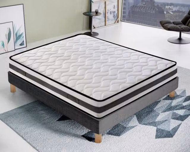 Materasso Matrimoniale MaterassieDoghe in Waterfoam con Gel e 13 Zone di Comfort, Ortopedico, Lato Estate/Inverno, Antibatterico, Bianco, L/P/H: 160 x 190 x 20 cm