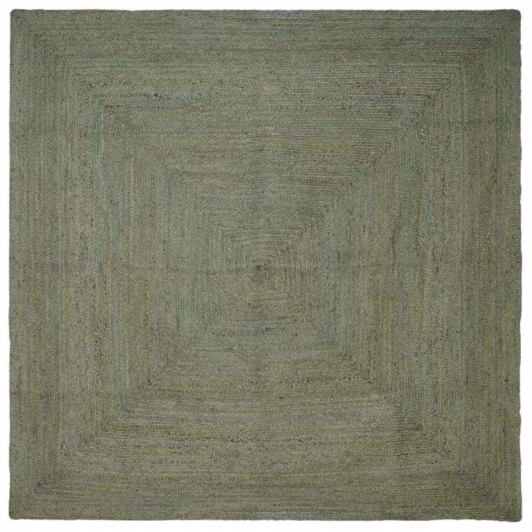 Tappeto da area in juta vidaXL verde oliva, L 300 x P 300 cm