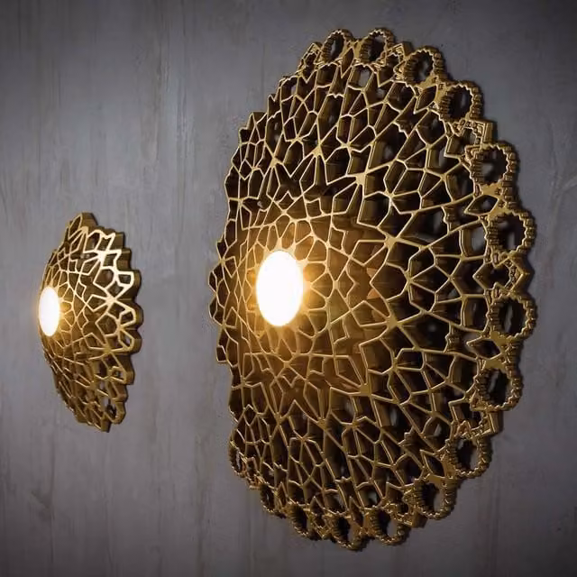 Karman Notredame Applique Plafoniera in Marmo e Metallo Bianco e Oro/Ottone con LED Luce Bianco Caldo