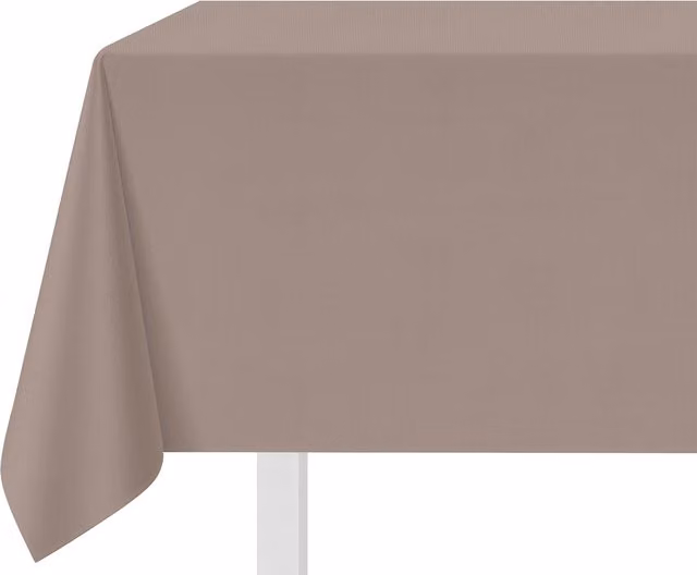 Tovaglia antimacchia e idrorepellente KASANOVA in poliestere color tortora melange L: 140 cm, P: 320 cm