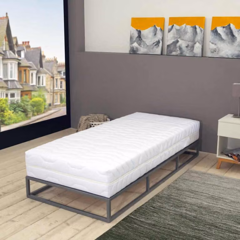 vidaXL Materasso a 7 Zone con Molle Insacchettate, Colore Bianco, L/P/H: 80 x 200 x 20 cm