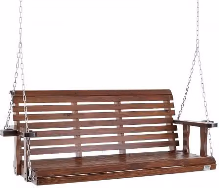 Altalena da giardino VEVOR in legno di cedro marrone con panca a dondolo per uso esterno, L/P/H: 170.2 x 71.0 x 60.0 cm
