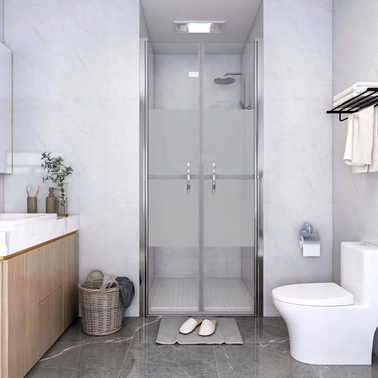 Porta per Doccia vidaXL in Vetro ESG Semi-Satinato, L: 76 cm, H: 190 cm