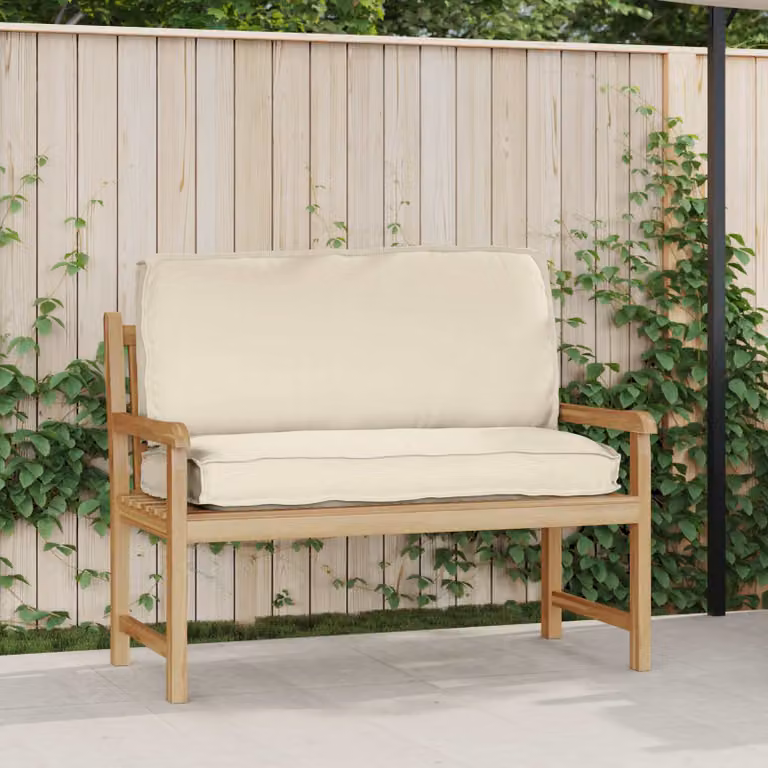 Cuscino rettangolare in tessuto Oxford vidaXL colore beige L 120 x P 50 x H 12 cm
