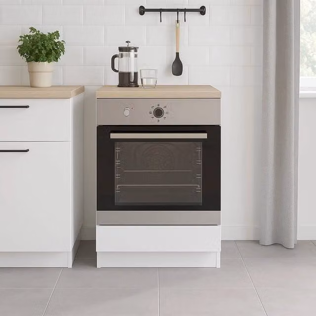 Dispensa da cucina DMORA Lunea bianca con ante a battente, L/P/H: 60 x 60 x 90 cm