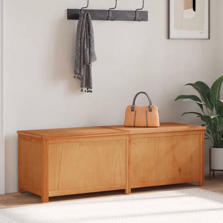 vidaXL Scatola di Stoccaggio in Legno Rovere Rustico Marrone L/P/H: 150 x 45 x 45 cm