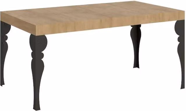 Tavolo allungabile Itamoby moderno in legno rovere e metallo, colore marrone e antracite, L/P: 140/244 x 90 cm