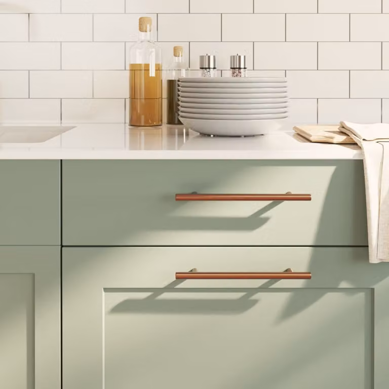 Set di 20 maniglie per mobili vidaXL in acciaio inox spazzolato color bronzo, lunghezza 160 mm