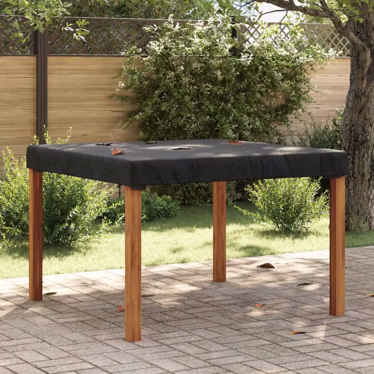 Copertura per tavolo quadrata vidaXL impermeabile e resistente alle intemperie, colore nero, L 142 cm x P 142 cm