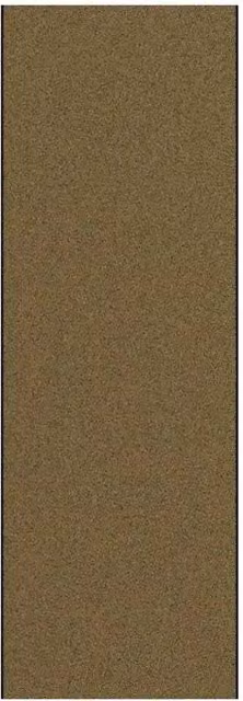 Zerbino rettangolare moderno in poliammide e PVC marrone e nero, antiscivolo, L: 120 cm x P: 350 cm