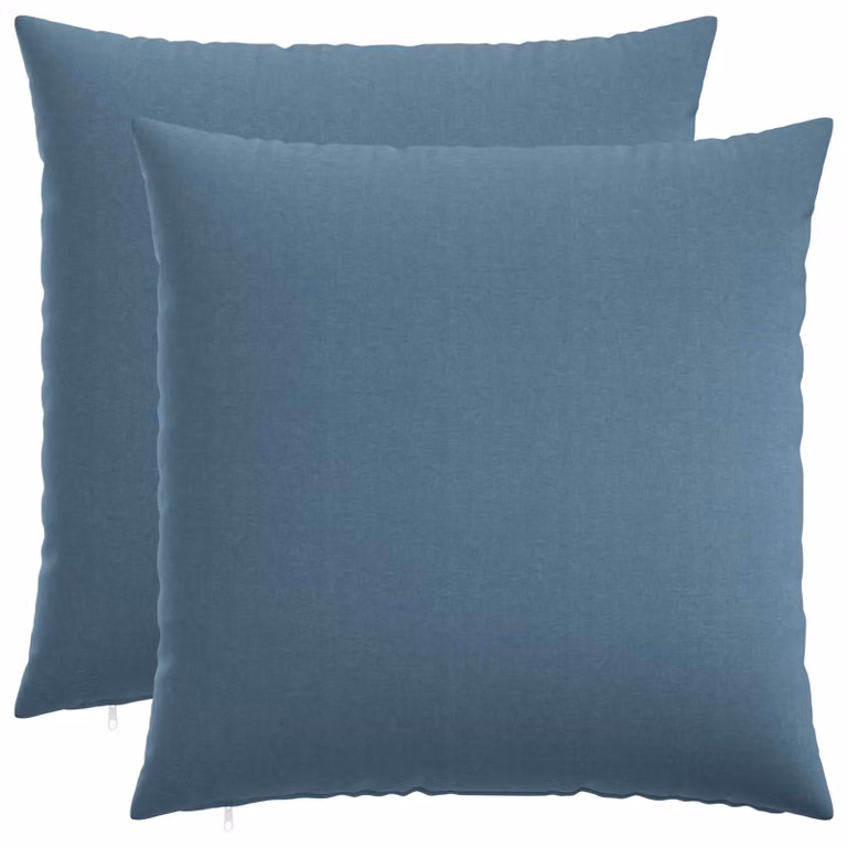 Set di 2 federe vidaXL HEERLEN blu jeans, forma quadrata, L/P: 70 x 70 cm
