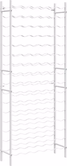 Portabottiglie da parete Design In in metallo bianco opaco per 96 bottiglie L: 117 cm, H: 64 cm, P: 22 cm