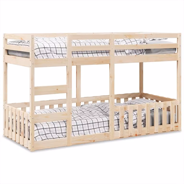Letto a Castello per Bambini vidaXL in Legno Massello di Pino, L/P: 200 x 80 cm