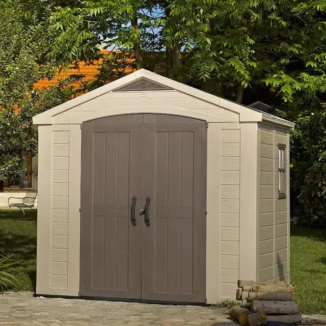 Casetta da giardino Keter Factor 8x6 in resina beige L: 257 cm, P: 182 cm, H: 243 cm