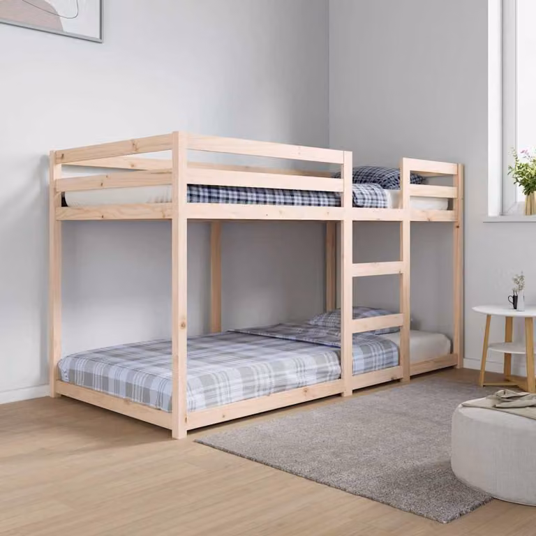 Letto a Castello vidaXL in Legno di Pino Marrone senza Materasso L/P/H: 190 x 90 x 175,5 cm
