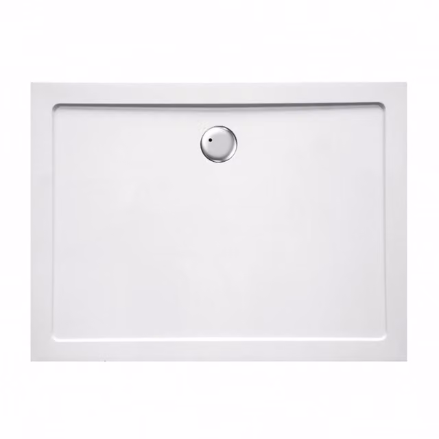 Piatto doccia rettangolare Easyflat MONACO in resina minerale bianco L: 80 cm, P: 100 cm, H: 3,5 cm