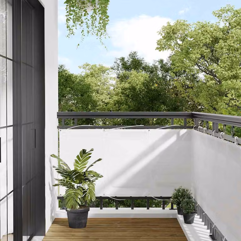 Paravento da balcone vidaXL in poliestere Oxford bianco, L: 700 cm, H: 75 cm