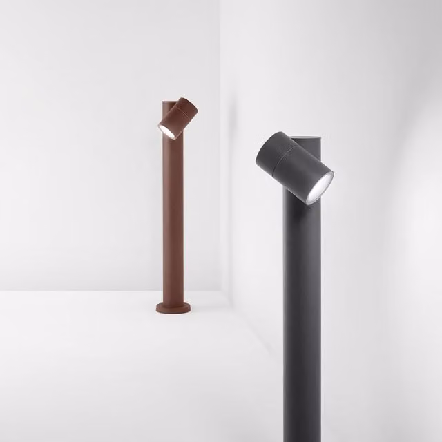 Perenz Palo LED Outdoor Modern in Metallo e Vetro Nero con Luce Calda per Giardino