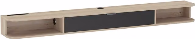 Mobile TV sospeso HOMCOM in legno con cassetto e 2 ripiani, L 180 x P 24 x H 16 cm, multicolore