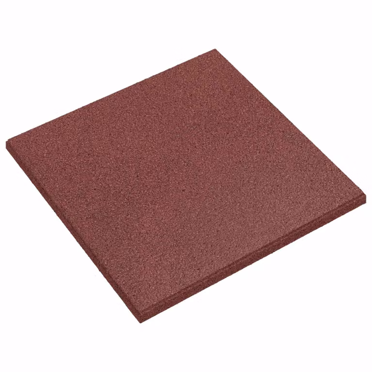 vidaXL Piastrelle per Protezione dalle Cadute in Plastica e Gomma, 18 pz, Rosso, L/P: 50 x 50 cm