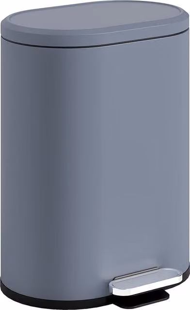 Pattumiera da cucina HOMCOM con pedale e coperchio soft close, secchio interno rimovibile, grigio, L: 36,5 cm, P: 31 cm, H: 61 cm, capacità 30L