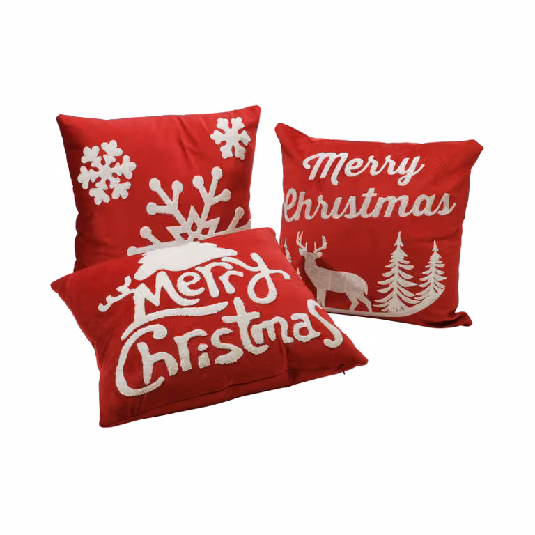 Cuscino Natalizio Sfoderabile VESTIAMO CASA Rosso L/P/H: 43 x 43 x 43 cm