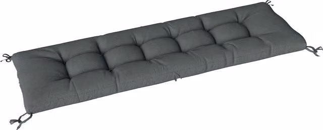 Cuscino per pallet Outsunny sfoderabile con cinghie di fissaggio, imbottitura in schiuma, resistente all'acqua e ai raggi UV, Grigio scuro, L 198 x P 65 x H 13 cm