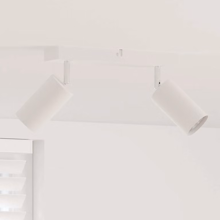 vidaXL Faretto da soffitto regolabile in metallo Bianco L 26 cm x P 6 cm x H 16 cm