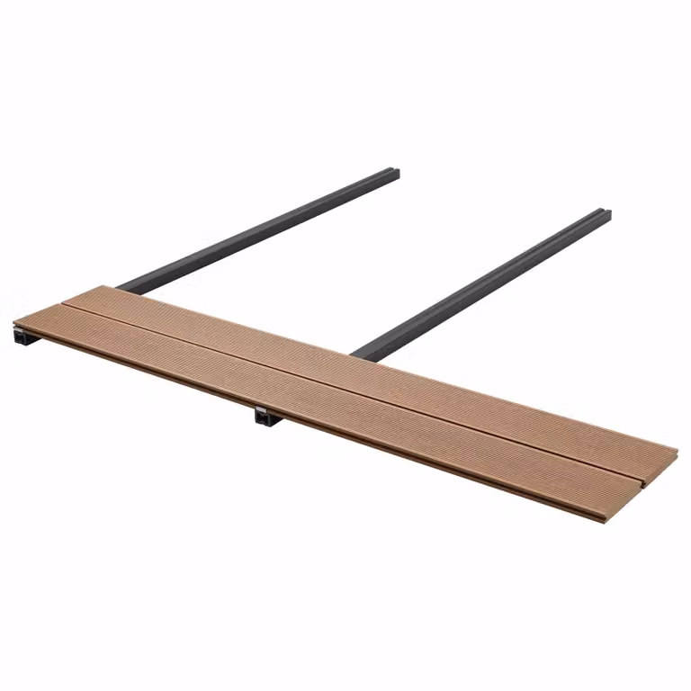 Set di 60 pezzi di pavimento da deck vidaXL in WPC teak riciclato disponibile in antracite o marrone